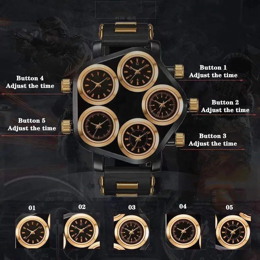 Reloj deportivo de cinco movimientos.