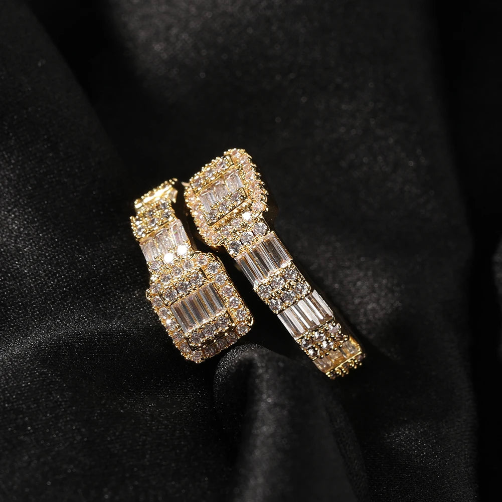 Men Baguette Adjustable Ring
