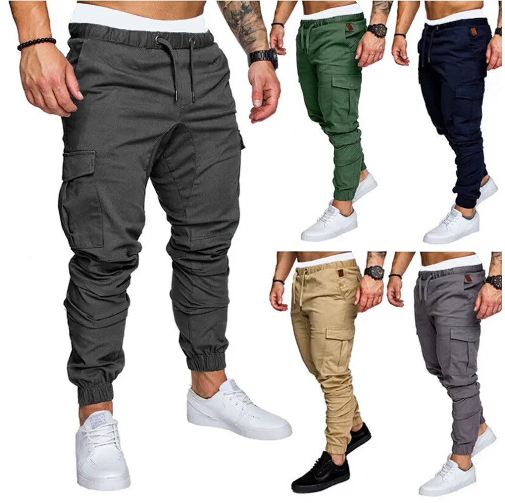Men Casual Pencil Jogger Cargo Pants