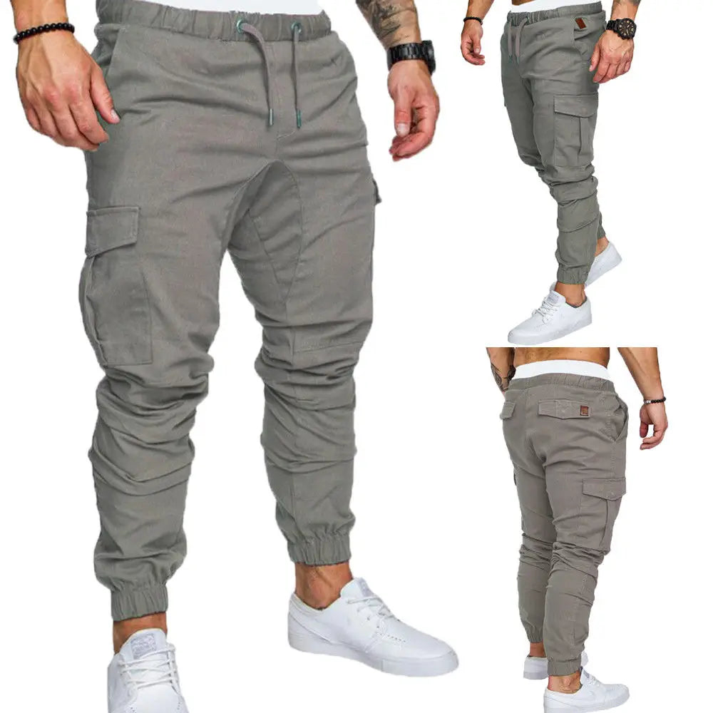 Men Casual Pencil Jogger Cargo Pants