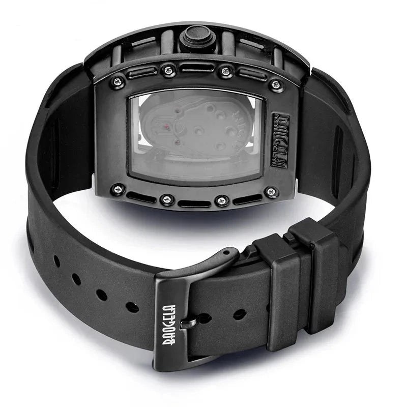 Reloj de cuarzo luminoso con calavera y esqueleto para hombre