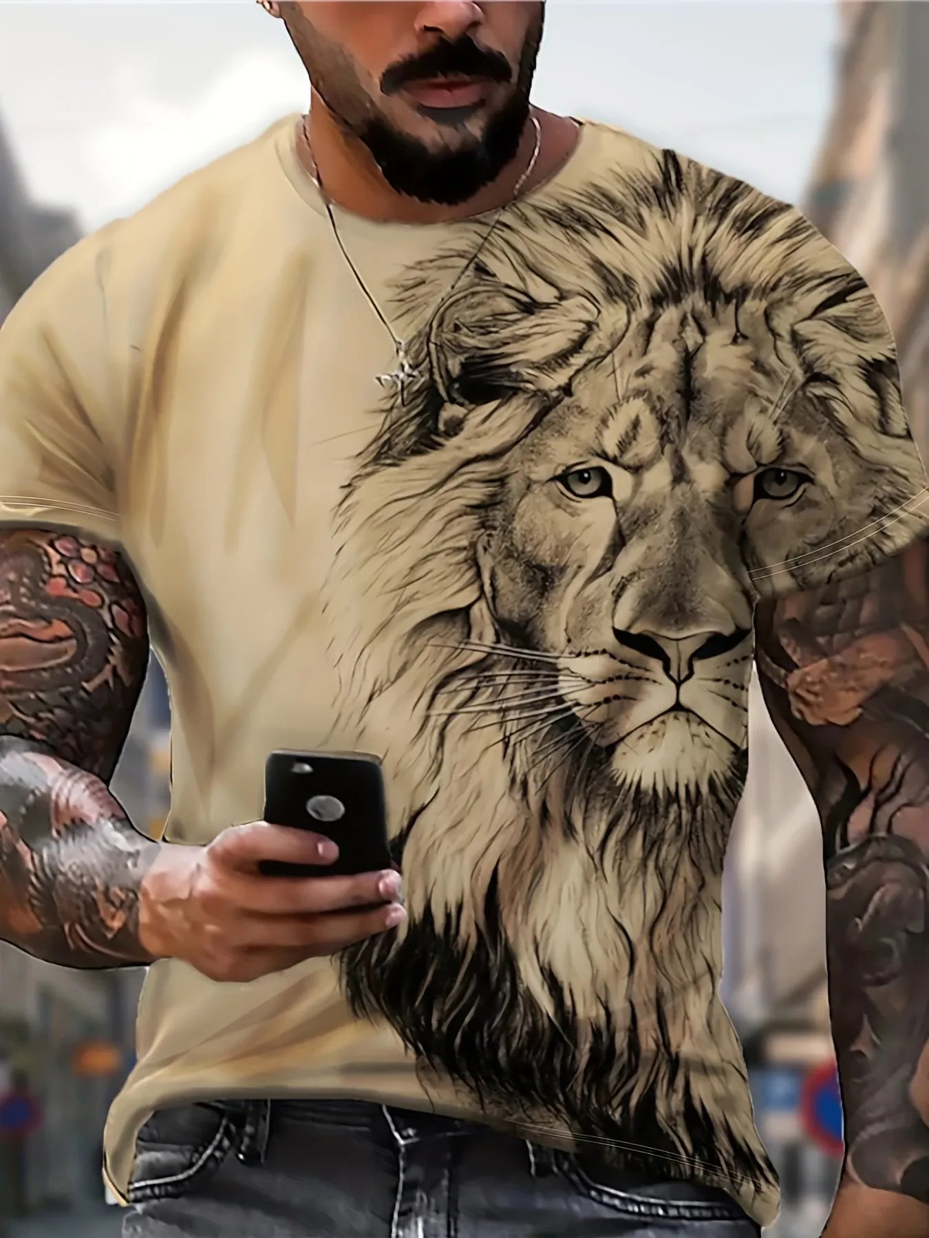 Camiseta elástica de hombres León
