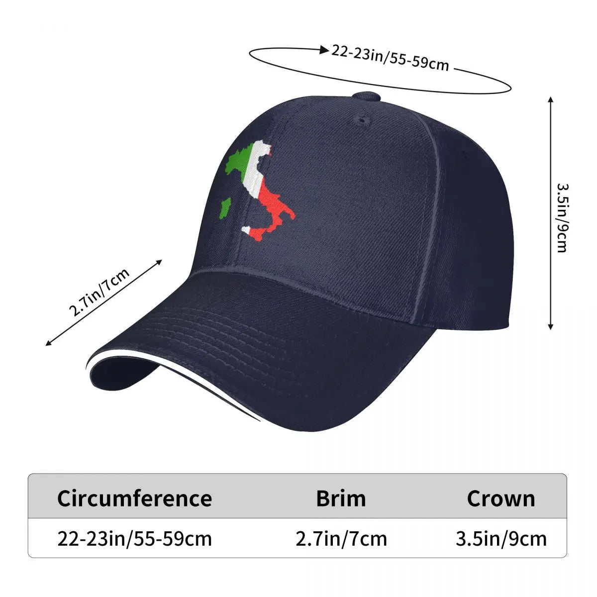 Unisex Italian Flag Hat