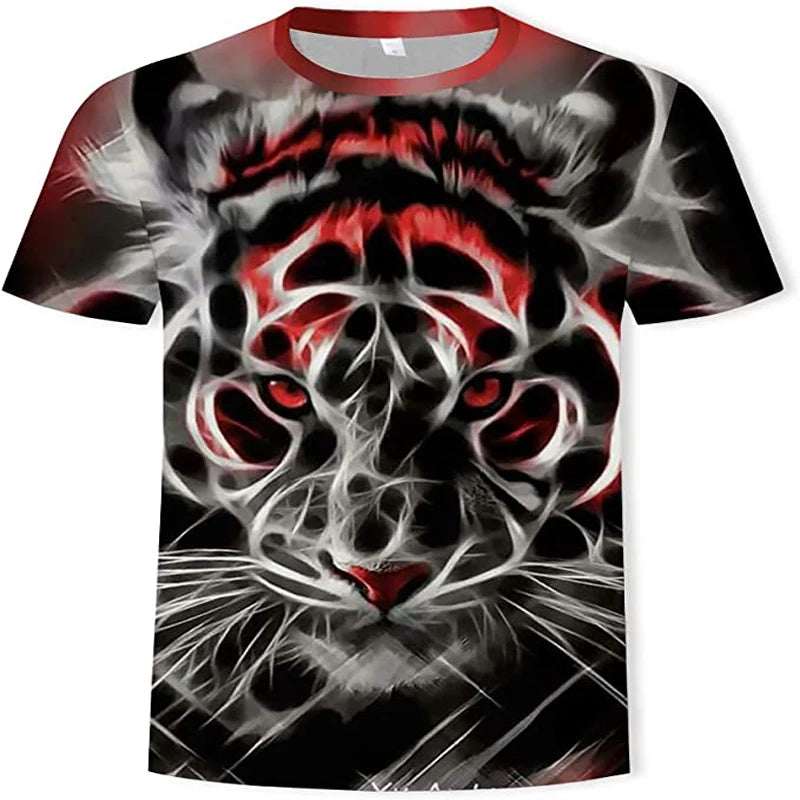 Magliette grafiche da uomo con grafica 3D Tiger