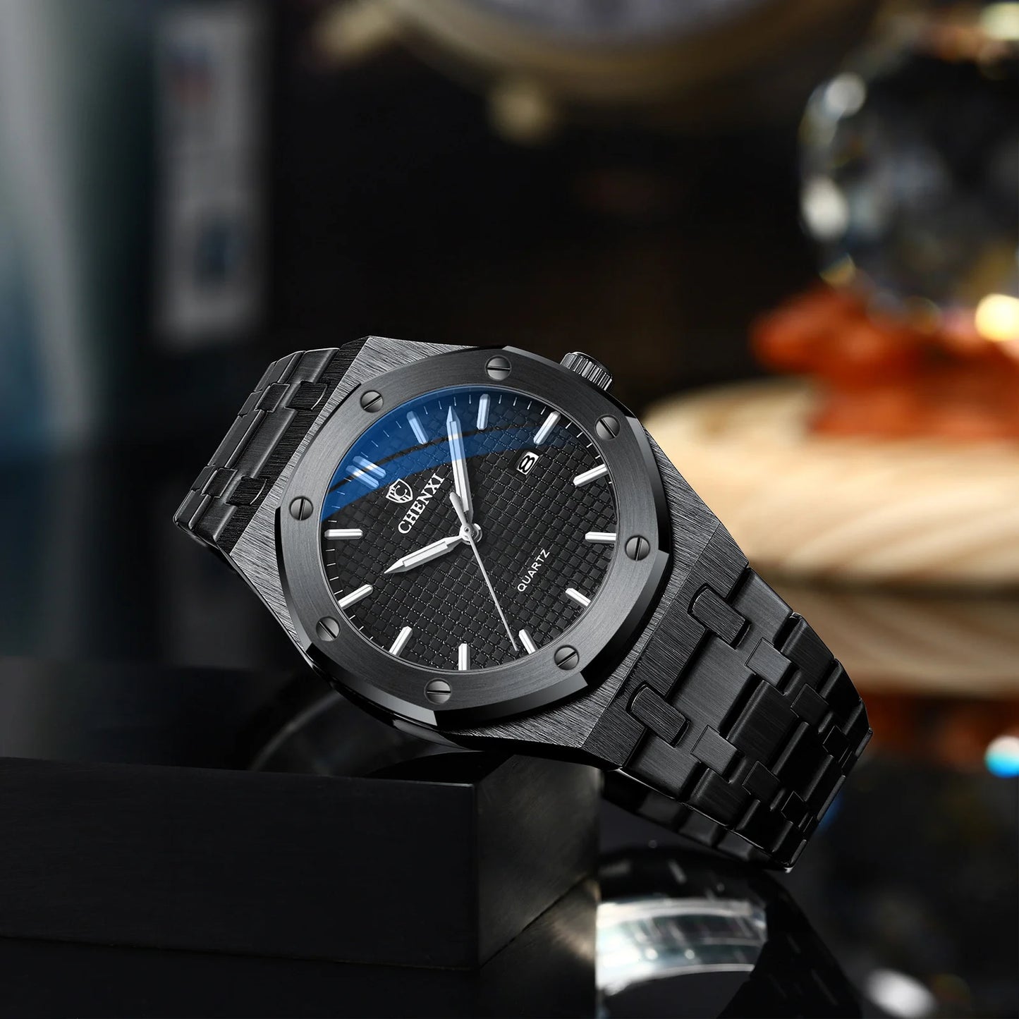 Reloj luminoso impermeable para hombre.