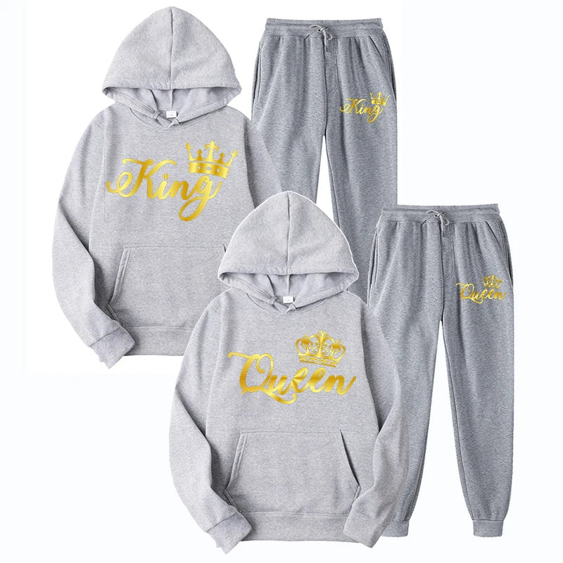 Fashion Couple Tracksuit King and Queen - admstore