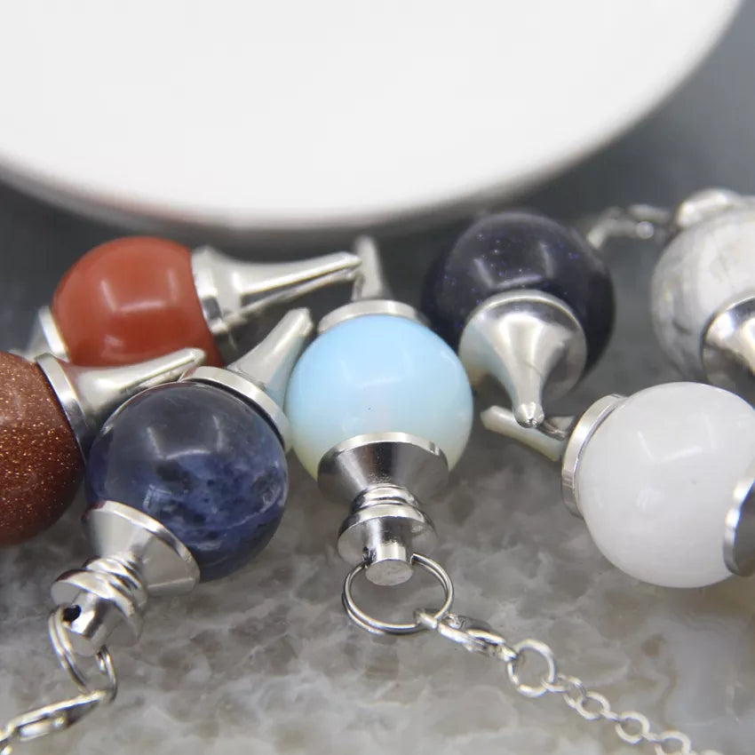 Rose Quartz Labradorite Pendulums