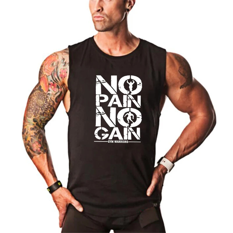 Camisa sin mangas de algodón para hombre.