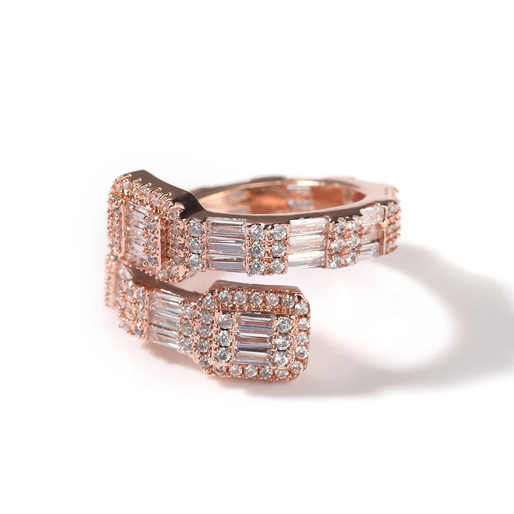 Men Baguette Adjustable Ring