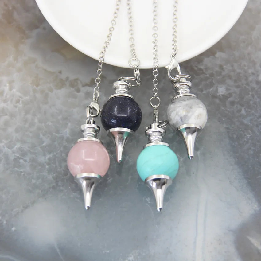 Rose Quartz Labradorite Pendulums