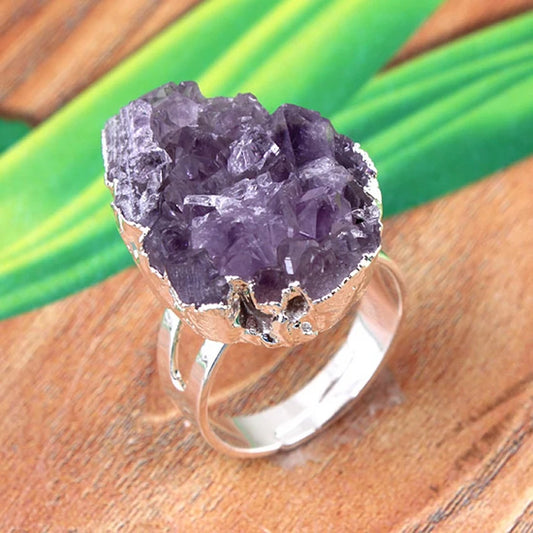 Natural Quartz Amethyst Ring - admstore