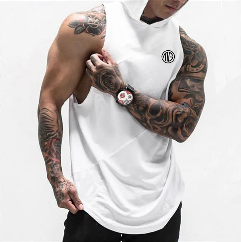 Camisa de algodón sin mangas para hombres