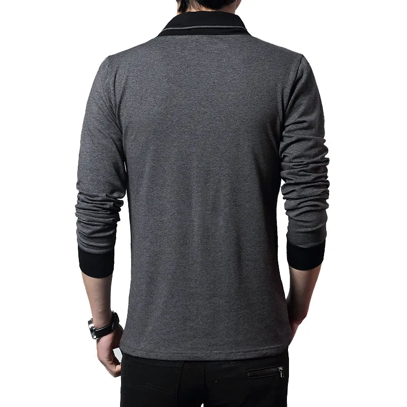 Men T-Shirt Collar Tee V-Neck Cotton - admstore