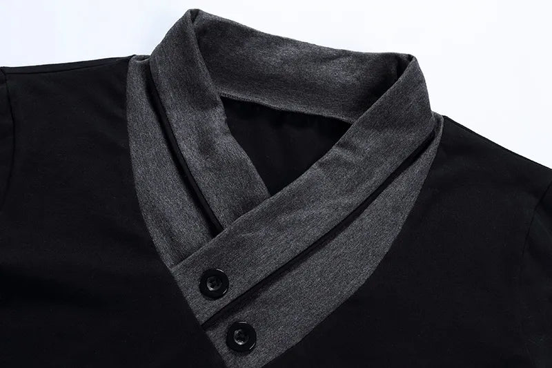 Men T-Shirt Collar Tee V-Neck Cotton - admstore