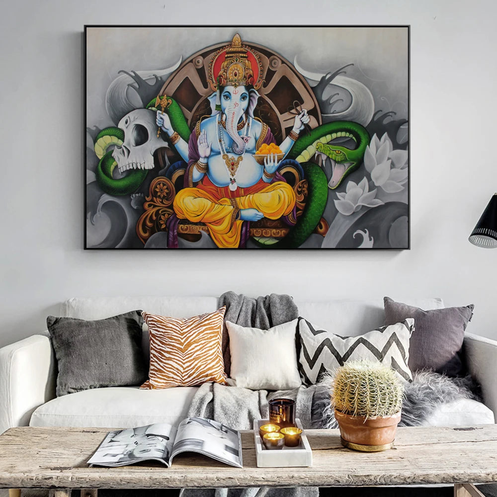 Lord Ganesha Canvas Paintings