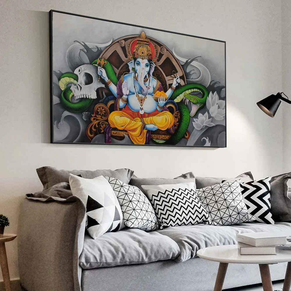 Lord Ganesha Canvas Paintings