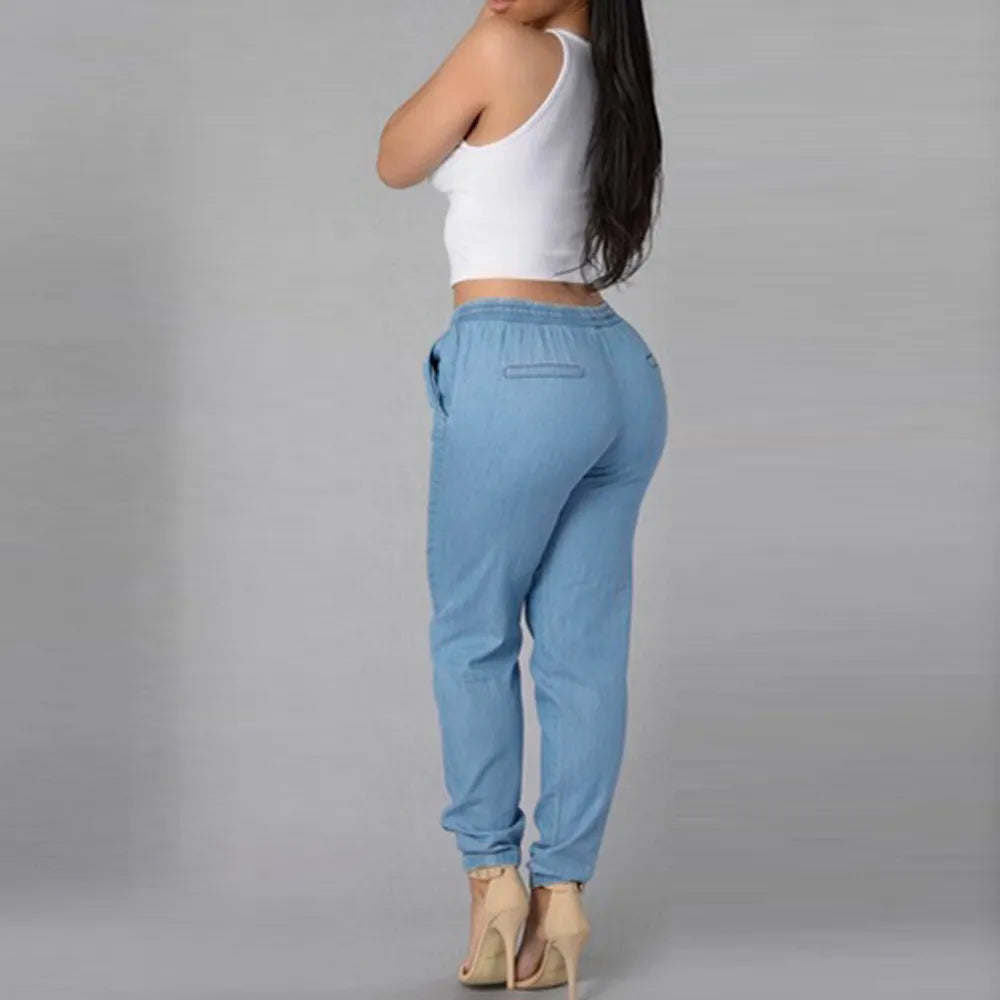 Womens Elastic Waist Casual Pants - admstore