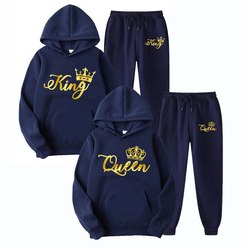 Fashion Couple Tracksuit King and Queen - admstore