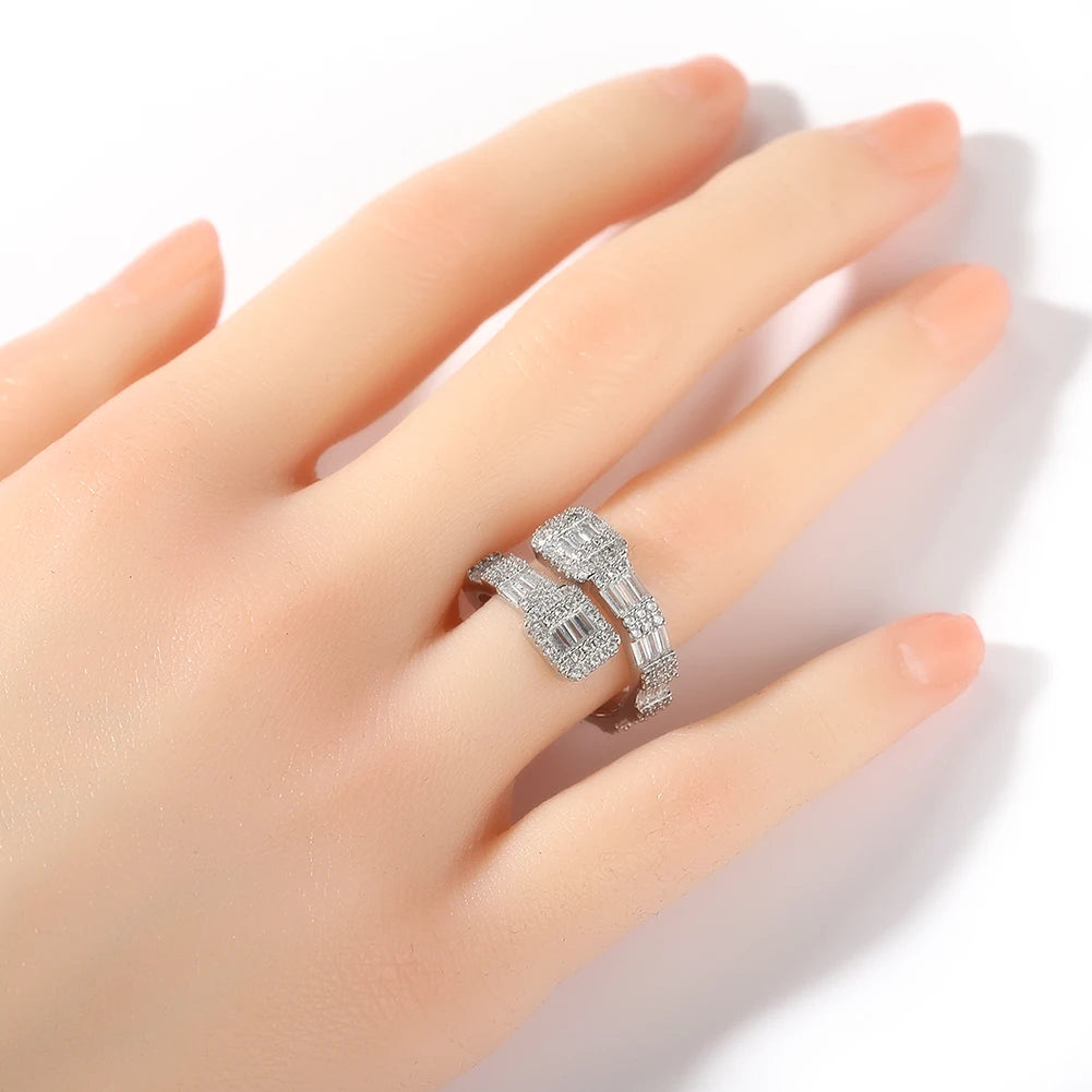Men Baguette Adjustable Ring