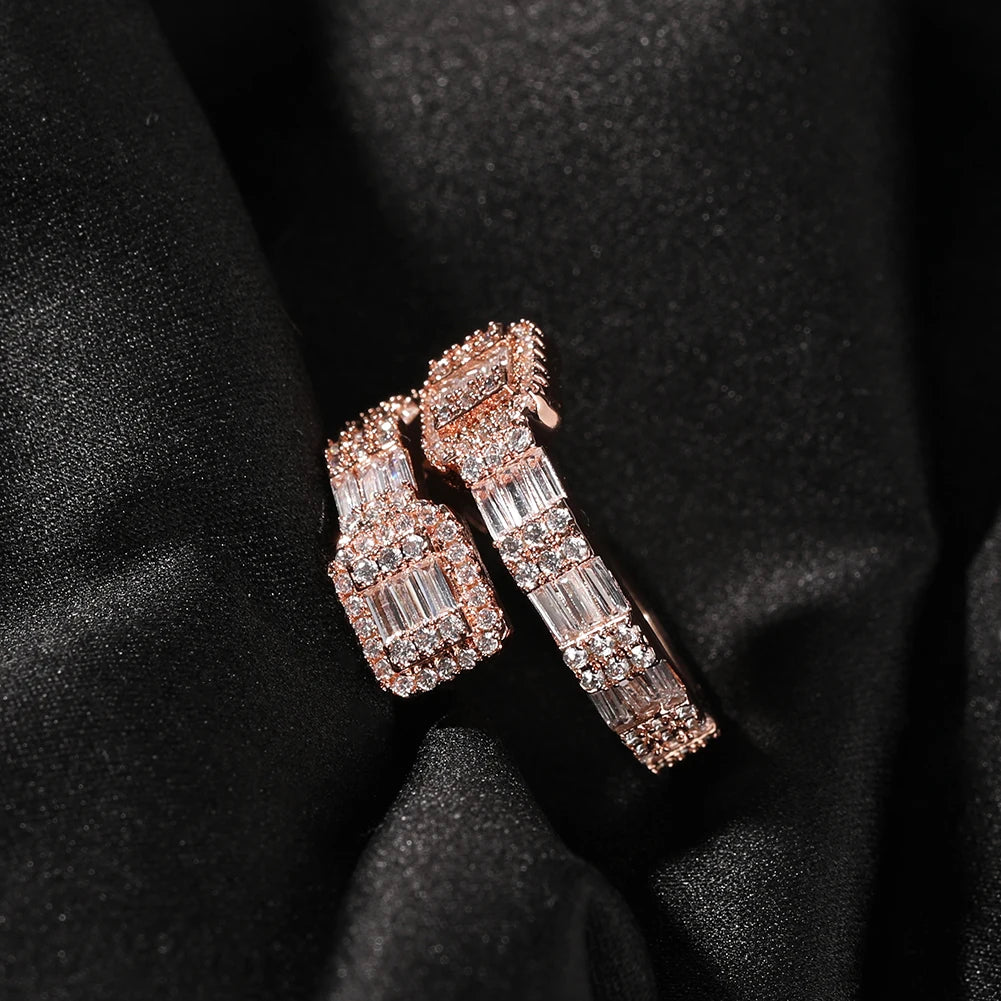 Men Baguette Adjustable Ring