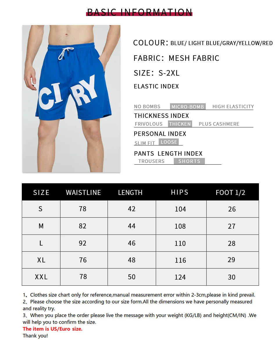 Men Shorts Joggers