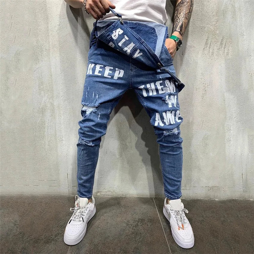 Men Jeans dungarees - admstore