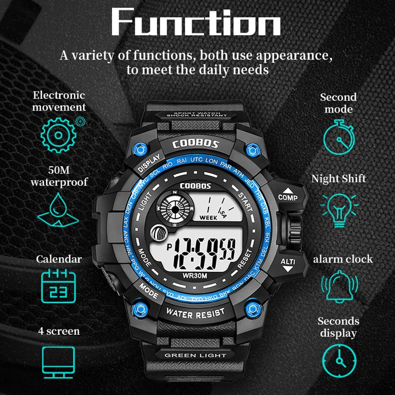 Reloj deportivo para hombre resistente al agua