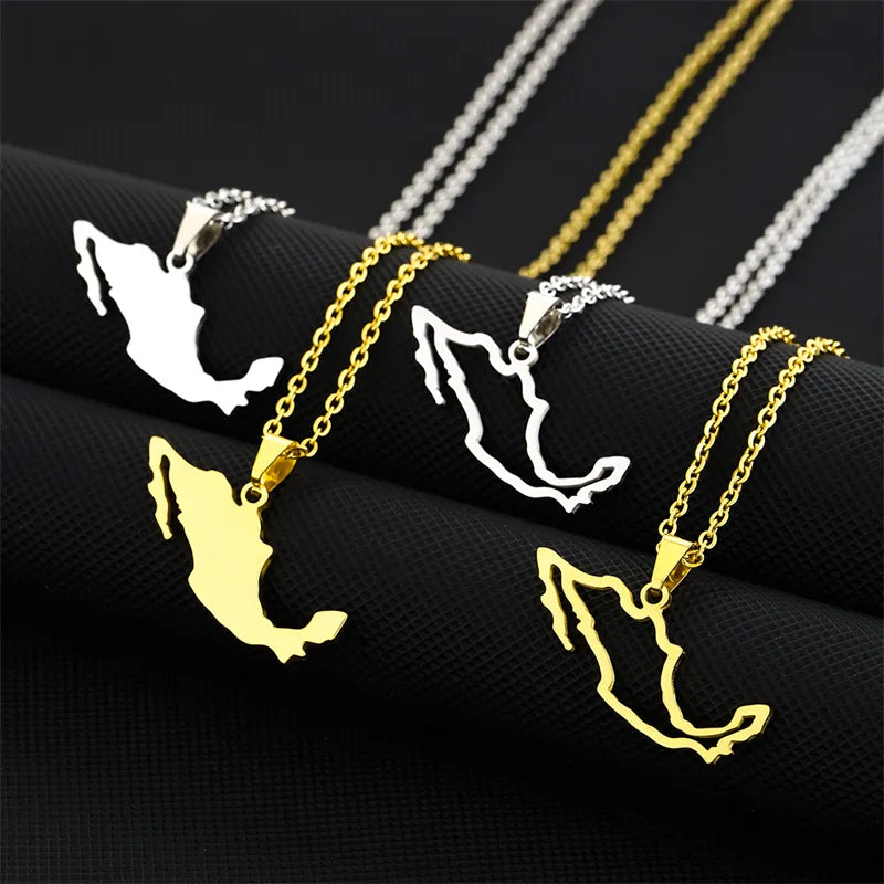 Unisex Mexico Map Necklace