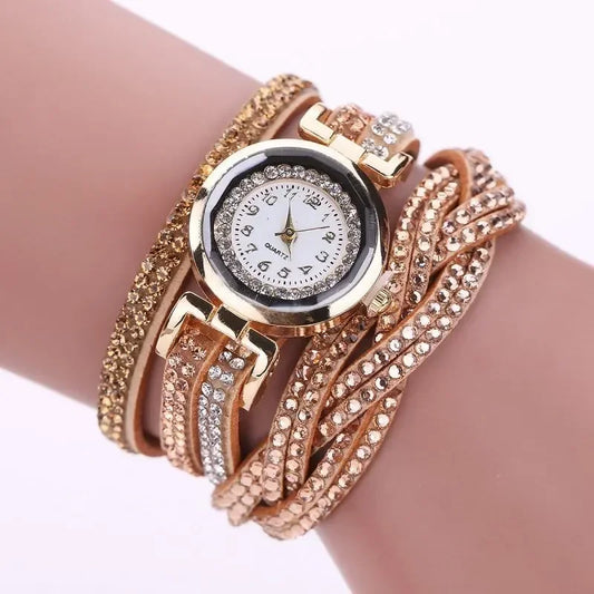 Women Watch Rhinestone Bracelet