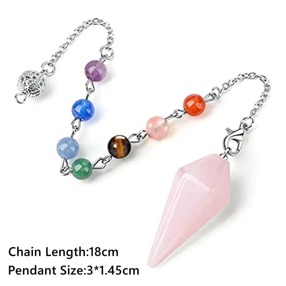 Natural Stone Crystal Pendulums