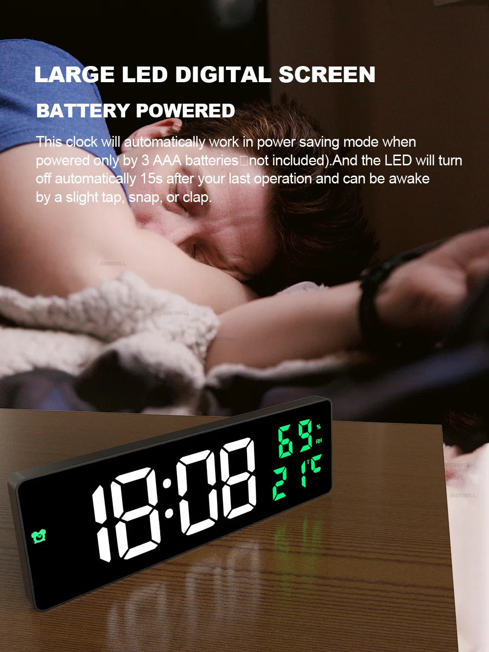 Digital Clock Large LED