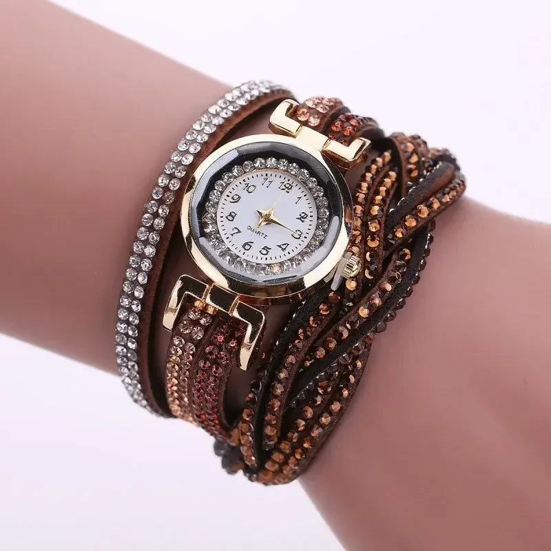 Women Watch Rhinestone Bracelet
