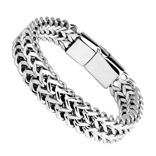 Stainless Steel Braided Double  Bracelet