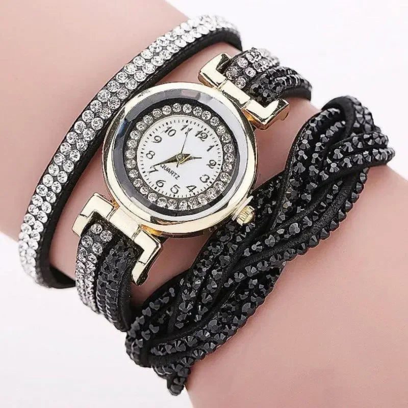 Women Watch Rhinestone Bracelet