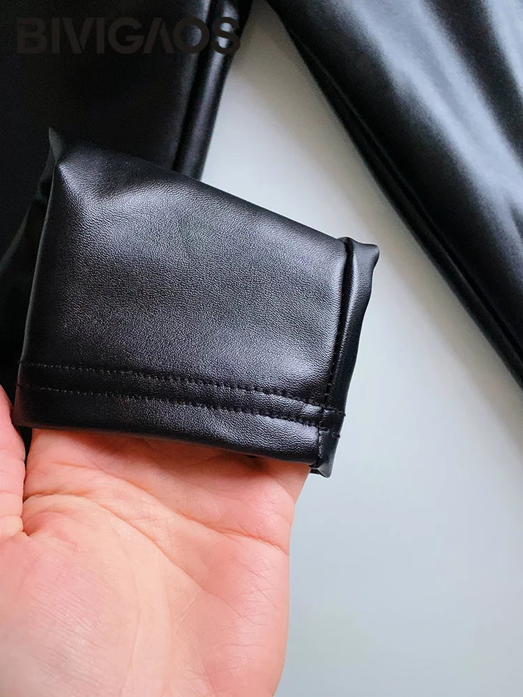 Leather Leggings Elastic - admstore