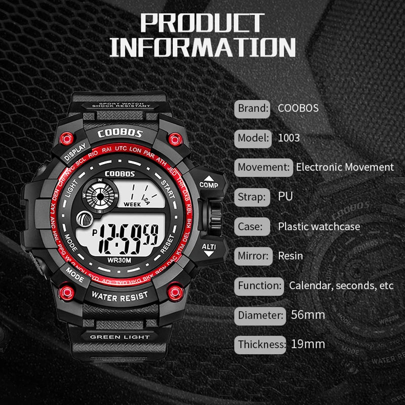 Reloj deportivo para hombre resistente al agua