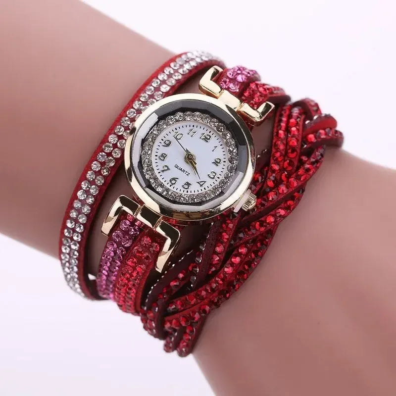 Women Watch Rhinestone Bracelet