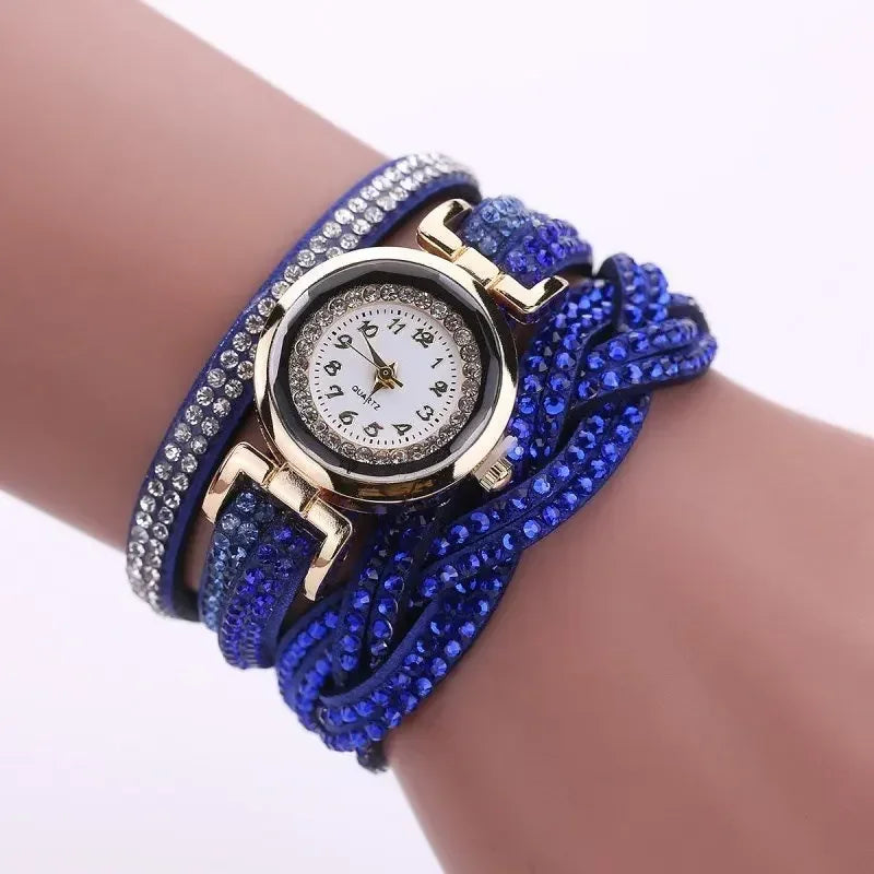 Women Watch Rhinestone Bracelet
