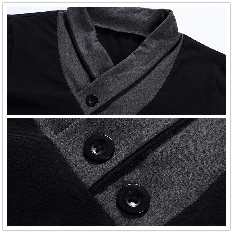 Men T-Shirt Collar Tee V-Neck Cotton - admstore